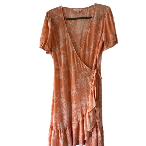 Easter Feminine Floral Wrap Ruffles Spring Wedding Party Event Dress - Picture 3 of 4